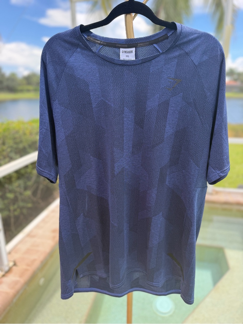 Gymshark Apex Men's XXL T-Shirt Onyx Gray/Court
Blue Athletic Gym Workout
